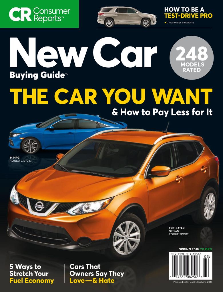 Consumer Reports New Car Buying Guide March 2018 (Digital