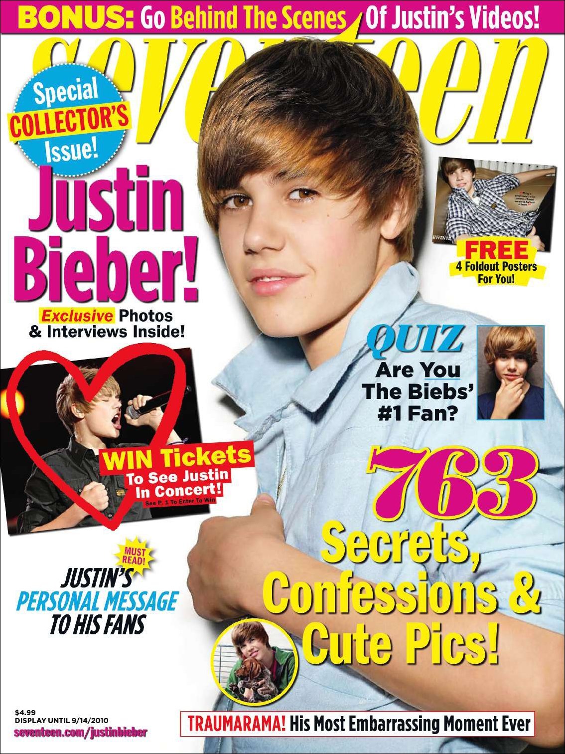 Seventeen: <b>Justin</b> Beiber Special Issue Magazine Subscription (Digital) .