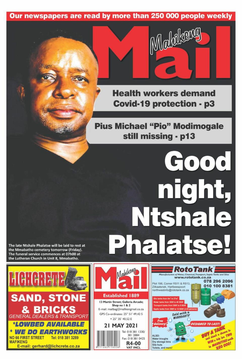 Mafikeng Mail May 21, 2021 (Digital) - DiscountMags.ca